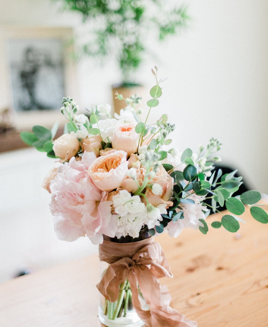 Elegant handcrafted blush bouquet by Mariyam Alwarda